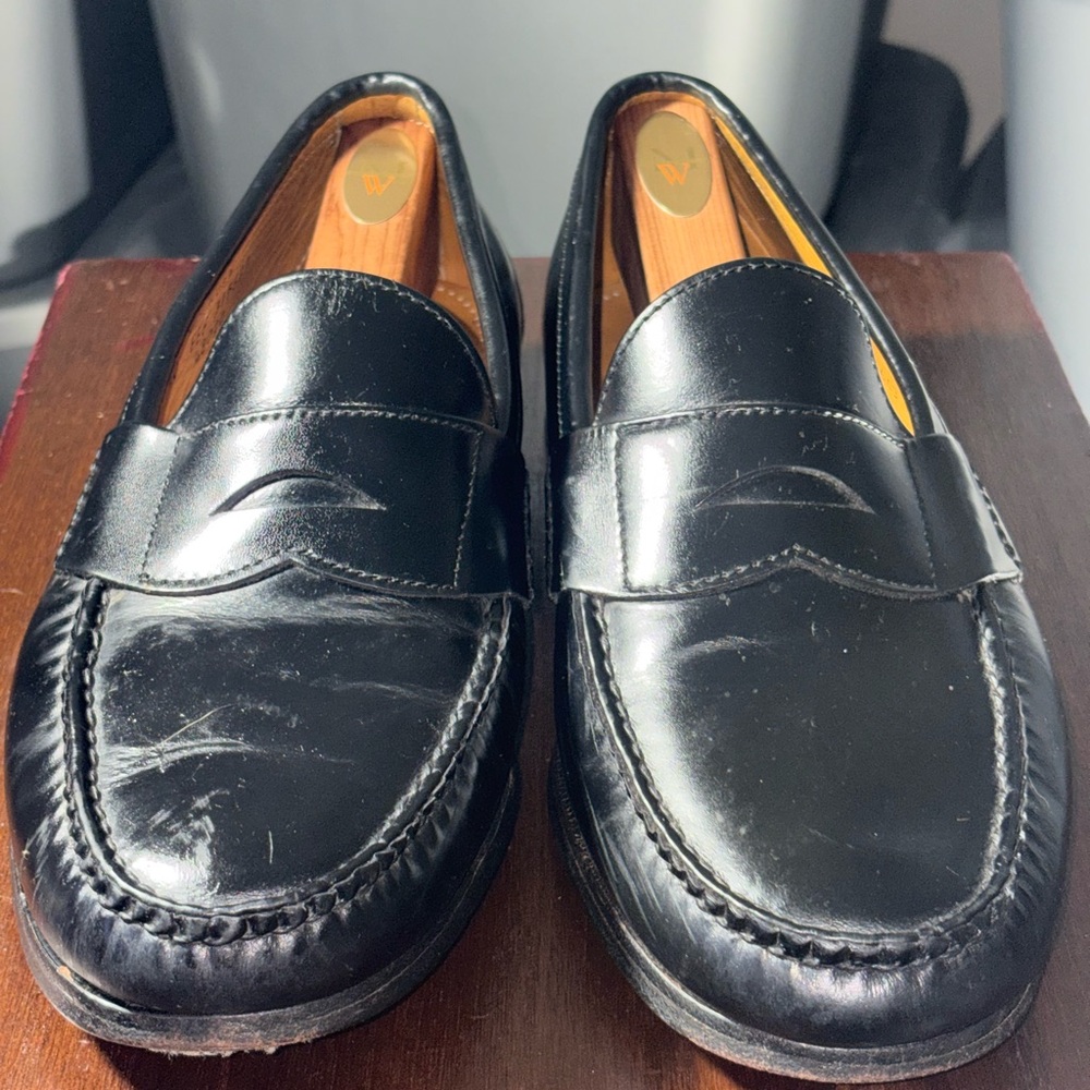 Allen Edmonds Black Leather Slip-On Size 10 Loafers(123) - Picture 8 of 12